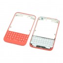 CHROME BEZEL BLACKBERRY Q5 ORIGINAL WITH KEYPAD RED COLOR