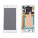 LCD SONY XPERIA M2/S50H ORIGINAL COMPLETE WITH FRAME WHITE COLOR