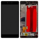 LCD HUAWEI FOR ASCEND P8 COMPLETE WITH TOUCH DISPLAY AND FRAME ORIGINAL BLACK COLOR