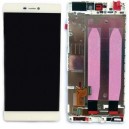 DISPLAY HUAWEI PER ASCEND P8 COMPLETO DI TOUCH SCREEN CON FRAME ORIGINALE COLORE BIANCO