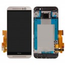 DISPLAY HTC PER ONE M9 COMPLETO DI FRAME ORIGINALE COLORE ARGENTO