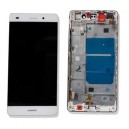 LCD HUAWEI FOR ASCEND P8 LITE COMPLETE WITH FRAME ORIGINAL SELF-WELDED WHITE COLOR