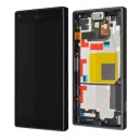 DISPLAY SONY XPERIA Z5 COMPACT CON TOUCH SCREEN E FRAME ORIGINALE COLORE NERO 