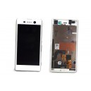 LCD SONY XPERIA M5 ORIGINAL COMPLETE WITH FRAME WHITE