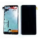 DISPLAY NOKIA LUMIA 640 ORIGINALE COMPLETO CON FRAME COLORE NERO