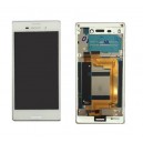 LCD SONY XPERIA M4 AQUA ORIGINAL COMPLETE WITH FRAME WHITE