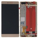 DISPLAY HUAWEI ASCEND P8 ORIGINALE CON TOUCH SCREEN E FRAME COLORE ORO