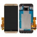 DISPLAY HTC ONE M9 COMPLETO DI TOUCH SCREEN E FRAME ORIGINALE COLORE ORO