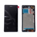 DISPLAY SONY XPERIA Z2, D6502, D6503 CON TOUCH SCREEN, FRAME, COVER ANTERIORE ORIGINALE COLORE NERO