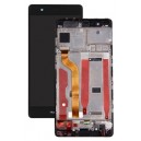 LCD HUAWEI FOR ASCEND P9 COMPLETE WITH TOUCH DISPLAY AND FRAME BLACK