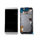 DISPLAY HTC ONE M7 801E COMPLETO DI TOUCH SCREEN E FRAME ORIGINALE COLORE SILVER