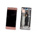 DISPLAY SONY XPERIA XA/XA DUAL CON TOUCH SCREEN + FRAME ORIGINALE COLORE ROSA