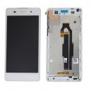 DISPLAY SONY XPERIA E5 F3311  CON TOUCH SCREEN + FRAME ORIGINALE COLORE BIANCO