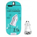 CARICABATTERIE DA AUTO USB USAMS BIANCO US-CC013 DUAL