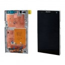 DISPLAY SONY XPERIA S LT26i CON TOUCH SCREEN + FRAME COLORE BIANCO