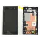 DISPLAY SONY XPERIA U ST25i CON TOUCH SCREEN + FRAME COLORE NERO