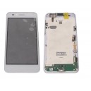 DISPLAY HUAWEI ASCEND Y3 II CON TOUCH SCREEN + FRAME ORIGINALE COLORE BIANCO