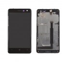 DISPLAY NOKIA LUMIA 625 CON TOUCH SCREEN + FRAME ORIGINALE COLORE NERO