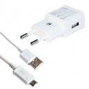 CARICABATTEIA DA RETE SAMSUNG EP-TA50EWE + ECB-DU4AWE MICRO USB COLORE BIANCO IN BULK