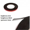 BIADESIVO CON SPESSORE DA 1mm LARGHEZZA 2cm LUNGHEZZA 10MT