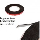 BIADESIVO CON SPESSORE DA 1mm LARGHEZZA 3mm LUNGHEZZA 10MT