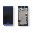 DISPLAY HTC ONE M7 801E COMPLETO DI TOUCH SCREEN E FRAME ORIGINALE COLORE BLU