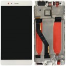 DISPLAY HUAWEI ASCEND P9 PLUS CON TOUCH SCRENN E FRAME COLORE BIANCO