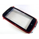 NOKIA LUMIA 610 WHIT FRONT COVER   DISPLAY GLASS   TOUCH SCREEN  INCL. EARPIECE COLOR RED