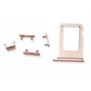 KIT COMPLETO TASTI LATERALI APPLE IPHONE 8 GOLD ROSA