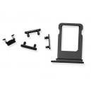 KIT COMPLETO TASTI LATERALI APPLE IPHONE 8 NERO