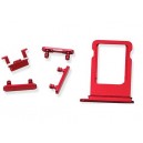 KIT COMPLETO TASTI LATERALI APPLE IPHONE 8 ROSSO