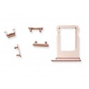 KIT COMPLETO TASTI LATERALI APPLE IPHONE 8 PLUS GOLD ROSA