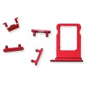 KIT COMPLETO TASTI LATERALI APPLE IPHONE 8 PLUS ROSSO