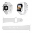 CINTURINO IN SILICONE APPLE WATCH CASSA 38MM SERIE 1 BIANCO