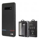 COVER PROTEZIONE BMW BMHCS10PPUCARTCBK PER SAMSUNG GALAXY S10 PLUS SM-G975 CARBON TRICOLOR