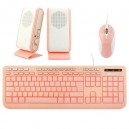  PC DESKTOP KIT 3 IN 1 KEYTECK PINK