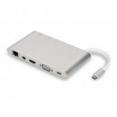 ADATTATORE MULTI USB TYPE C A HDMI VGA MINIDP 3USB USBC CR 