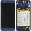 LCD FOR HUAWEI HONOR 8 WITH TOUCH SCREEN   FRAME BLUE SERVICE PACK