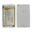 HUAWEI MEDIA PAD M3 LITE 8 BATTERY COVER WITH BATTERY   TASTI LATERALI   VETRINO   VIBRAZIONE WHITE ORIGINALE