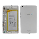 HUAWEI MEDIA PAD M3 LITE 8 WIFI BATTERY COVER WITH BATTERY   TASTI LATERALI   VETRINO   VIBRAZIONE WHITE ORIGINALE