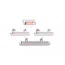 SET 4 EXTENSION BUTTONS APPLE IPHONE 12 PRO WHITE