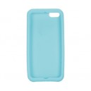 CUSTODIA IN SILICONE TRENDY8 PER APPLE IPHONE 5 COLORE AZZURRO IN BULK